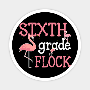 Flamingo 6th Sixth Grade Back To School Magnet